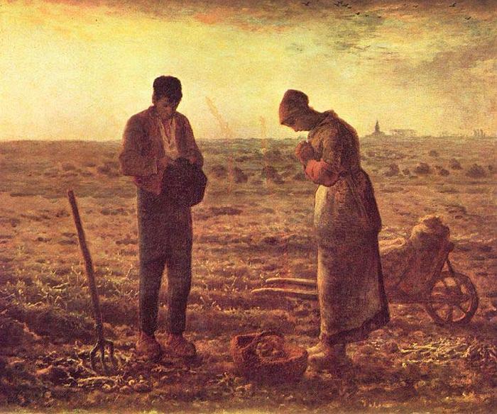 jean-francois millet The Angelus, France oil painting art